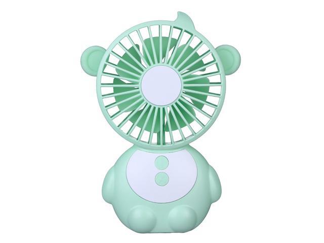DC5V 12-4W 3 Levels Wind Speed Adjustable Mini USB Powered Operated Fan with LED Light Dimmable Built in High Capacity 1200Mah Rechargeable