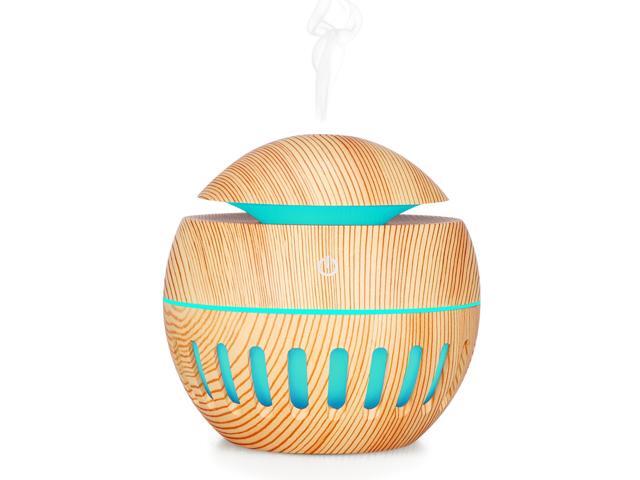 USB Air Humidifier Aroma Oil Diffuser Cool Mist Maker Color Changing Wood LEDs Night Light Household Aromatherapy for Home Office