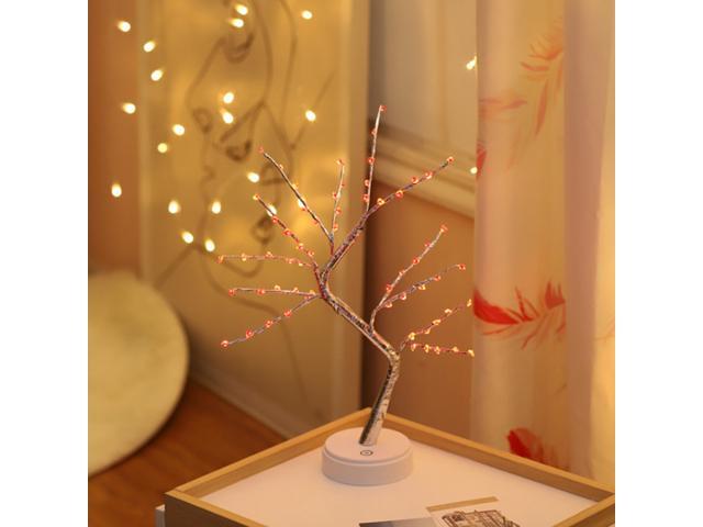 Christmas Led Tree Light Home Party Wedding Festival Tabletop Decor Elegant Charming Decorative Night Lamp with Touching Switch Button
