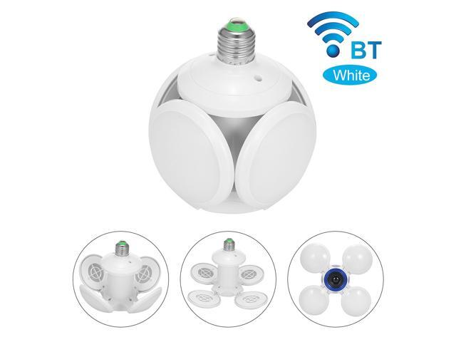 Deformable Football UFO Lamp with Smart BT Speaker E27 Folding LED Lamp Bulb 220V Bubble Ball Super Bright Light For Home