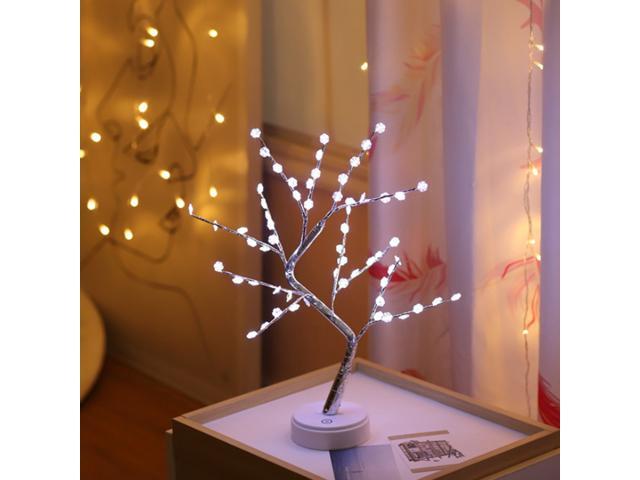 Christmas Led Tree Light Home Party Wedding Festival Tabletop Decor Elegant Charming Decorative Night Lamp with Touching Switch Button