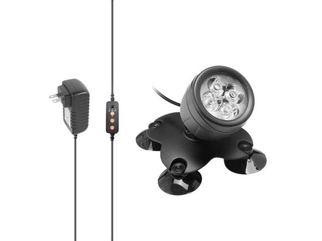 4 LEDs RGB Underwater Diving Lamp Submarine Light Kit Set with Remote Controller Line Control Rotatable Illumination Angle IP65 Water Resistance