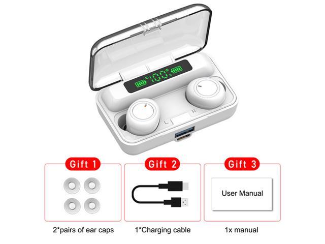 F9-3 Bluetooth 51 TWS Earbuds True Wireless Headphones Touch Control 2800mAh Charging Box Battery Power Display Mini Sports Twins Headset with