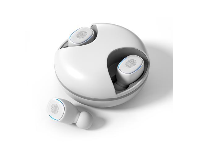 Bluetooth 50 TWS Headphones True Wireless Earphone Sports Headset Noise Cancelling Touch Control IPX7 Waterproof Invisible Earbuds with LED
