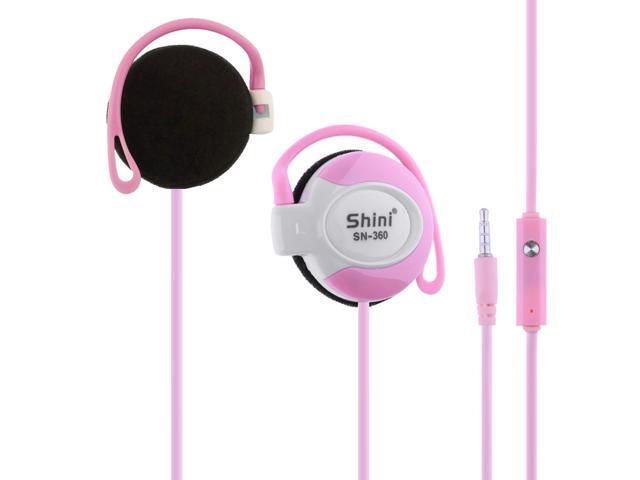 SHINI SN-360 Ear Hook Headsets 35mm Wired Stereo Earphone Game Sports Headphone with Mic for Phone Headset