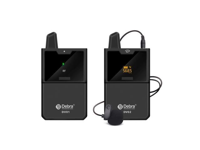 UHF Wireless Collar Clip Microphone with Audio Monitor Function for Smartphones Cameras Outdoor Interview Live Broadcast Tie-clip Microphone