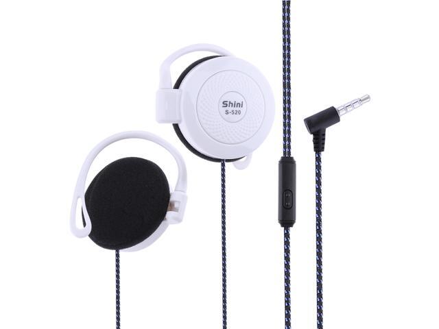 SHINI S520 35mm Wired Headset Ear Hook Headsets Stereo Game Sports Headphone with Mic for Phone