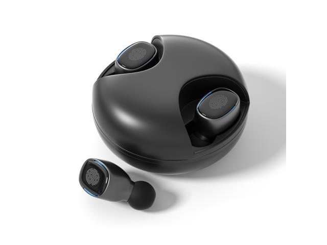Bluetooth 50 TWS Headphones True Wireless Earphone Sports Headset Noise Cancelling Touch Control IPX7 Waterproof Invisible Earbuds with LED