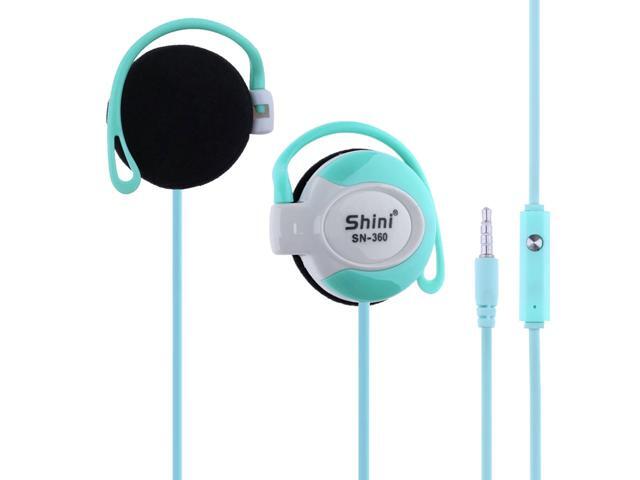 SHINI SN-360 Ear Hook Headsets 35mm Wired Stereo Earphone Game Sports Headphone with Mic for Phone Headset