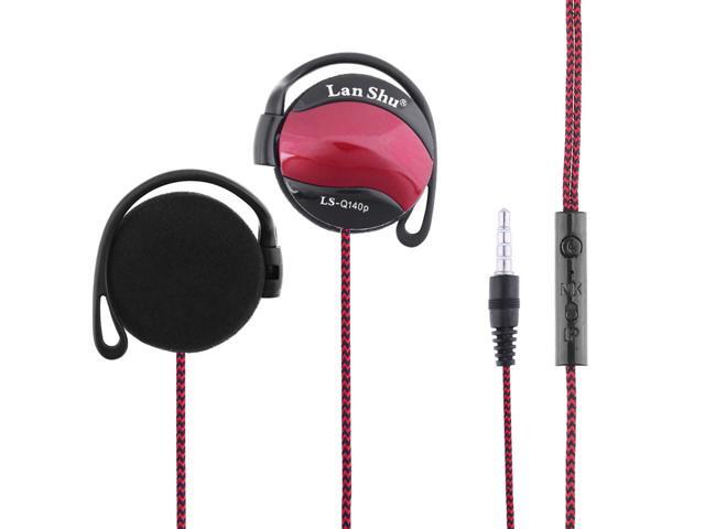 LS-Q140P Sport Headphone 35mm Ear-Hook Headset Line Control Earphone Earpiece with Mic for Phone