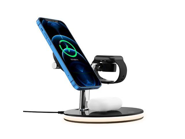 3 in 1 Wireless Charger Wireless Fast Charging Stand Quick Charger Base With Night Light QI Standard Replacement for iWatch Airpods Pro iPhone