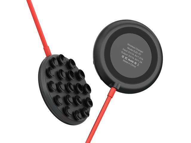 10W Suction Cup Wireless Charger Portable QI Fast Wireless Charging Pad Compatible with iPhone Android Phones