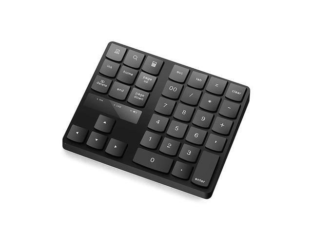 24G Wireless Digital Keyboard 35 Keys USB Numeric Keypad USB Charging Keyboard for Laptop PC Desktop Black