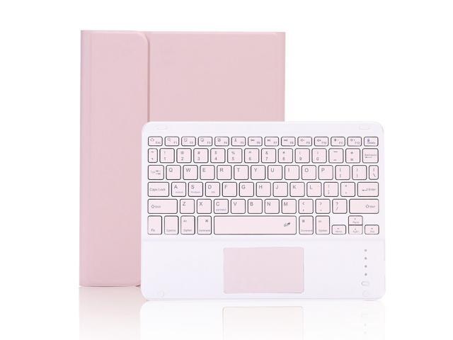 Keyboard Case with Detachable BT Keyboard Touchpad/Pen Slot Compatible with 2019ipad 102/ ipad air 105/ ipad pro105 Pink