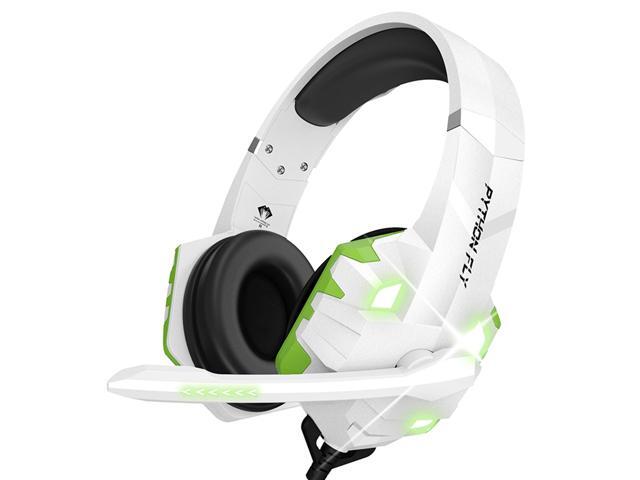 Python Fly G9000max Gaming Headset with Noise Isolating 120° Adjustable Omnidirectional Mic 40mm Driver Unit White