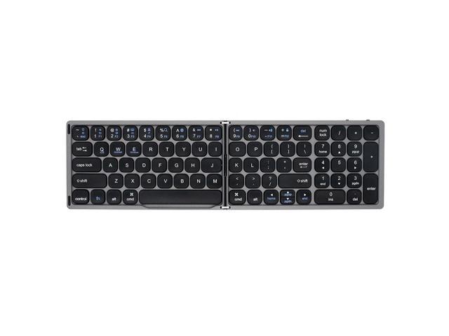 Foldable BT Wireless Keyboard Portable Keyboard Pocket-size Keyboard Support Android Windows IOS Smartphone and Tablet Grey