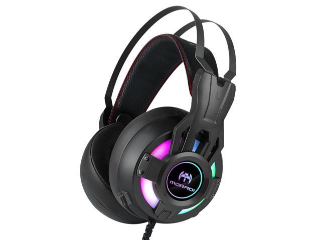MORADI Electronic Sports Game Headsets 1080B USB71 Chip Ear Cover with Skin-friendly Raw Materials Long External Microphone