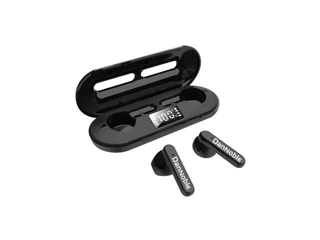 V7 Wireless BT Headphone Semi-in-ear Sports Earbuds Ergonomic Design HiFi Sound Quality with Digital Display Screen Black