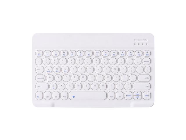 0301 Wireless BT Keyboard Ultra-thin Mini Portable Round Keycap 78 Key Keyboard for Android/Windows/iOS Tablet/Laptop White