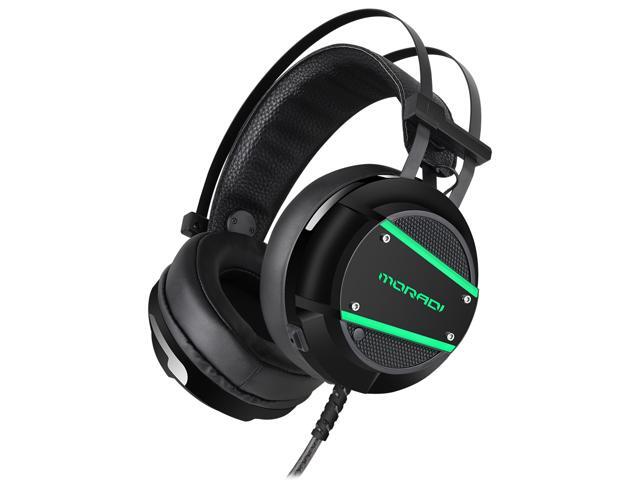 MORADI Electronic Sports Game Headsets Noise Cancelling Microphone 71 Virtual Surround Channel 50mm Drive Unit Zero Load Sense