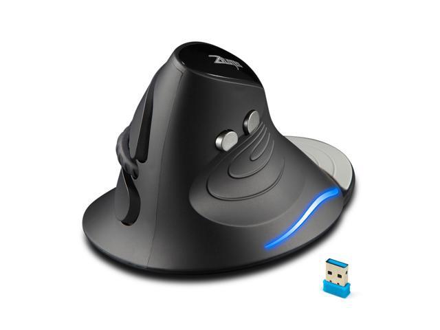 ZELOTES F-17 Vertical Mouse 24GHz Wireless Gaming Mouse 6 Keys Ergonomic Optical Mice with 3 Adjustable DPI for PC Laptop