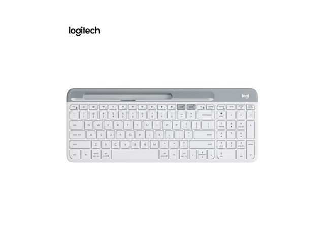 Logitech K580 Wireless Office Keyboard BT & Unifying Dual-mode Multi-device Ultra-thin Keyboard with Integrated Phone Bracket White
