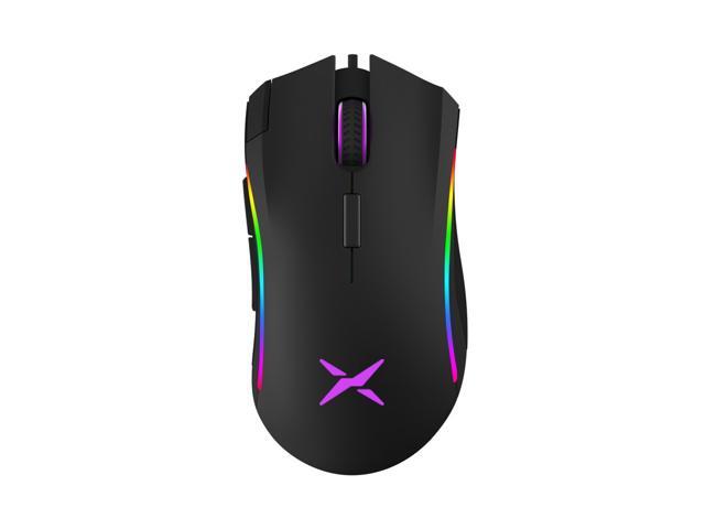Delux M625 Wired Gaming Mouse 7 Programmable Buttons Ergonomic Mouse with A3050 Sensor 4000 DPI RGB Backlight Light Effect