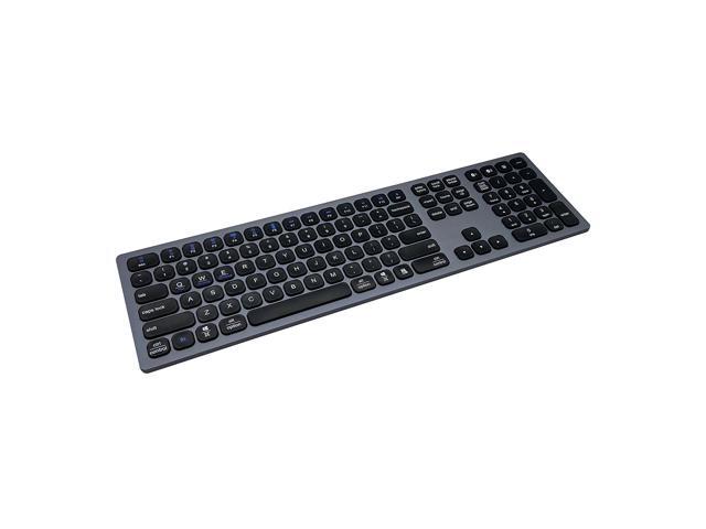 Type-C Rechargeable BT Keyboard 110-key BT Wireless Keyboard Support Android Windows MacOS Smartphone and Tablet Grey