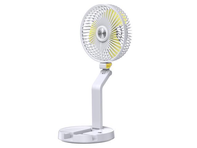 7 Inch LED Desk Fan Cooling 5200mAh Rechargeable Foldable Fan Portable 3 Speeds Wall Hanging Fan for Travel Office Home