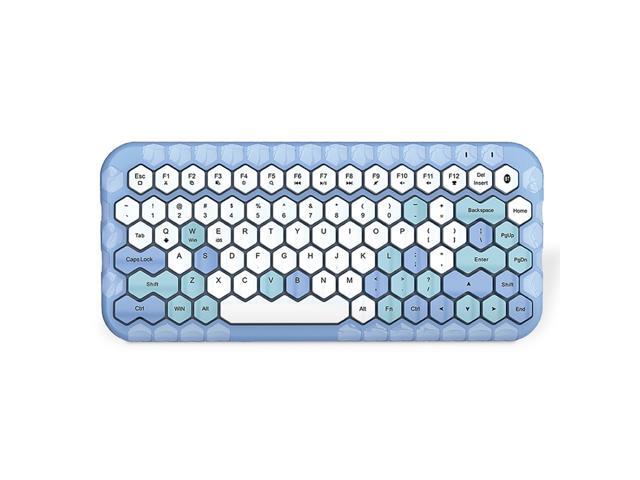 Mofii honey BT Wireless BT Keyboard Mixed Color 83 Key Mini Portable Girls Keyboard for Phone/Tablet/Laptop Blue
