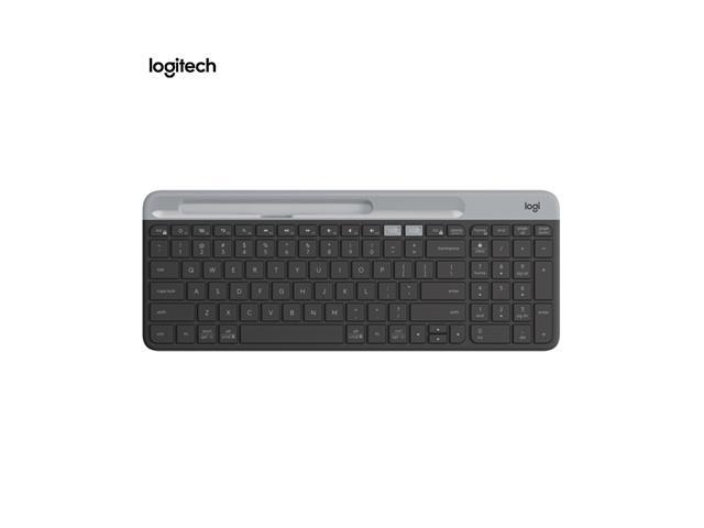 Logitech K580 Wireless Office Keyboard BT & Unifying Dual-mode Multi-device Ultra-thin Keyboard with Integrated Phone Bracket Black
