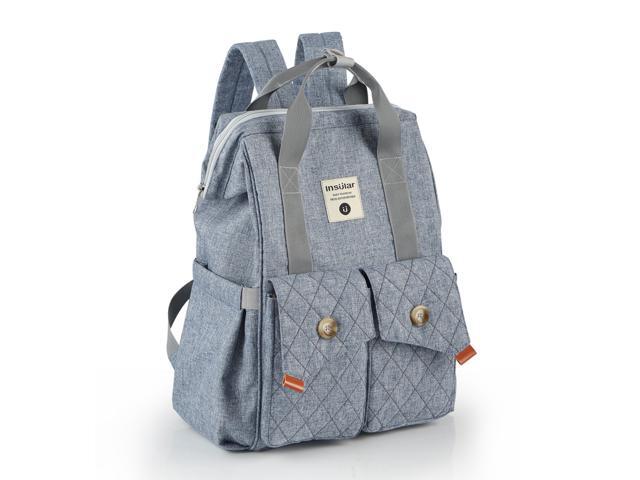 Insular Diaper Bag Backpack Large Capacity Multi-function Backpacks Waterproof Polyester for Baby Clothes Diaper Nappy Milk Powder Bottle Tissue