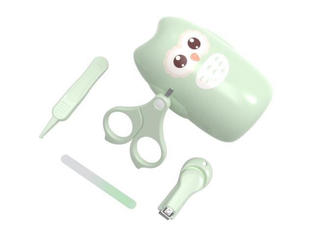 Baby Nail Clipper Set with Owl Storage Box Newborn Nail Clipper Scissors File Tweezers Infant Nail Care Set Nursery Kit