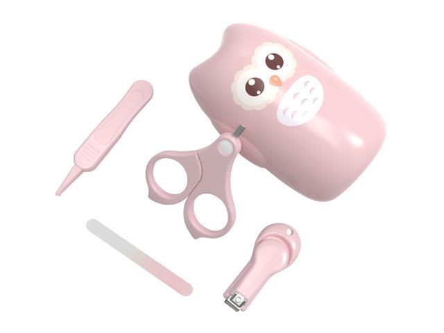 Baby Nail Clipper Set with Owl Storage Box Newborn Nail Clipper Scissors File Tweezers Infant Nail Care Set Nursery Kit