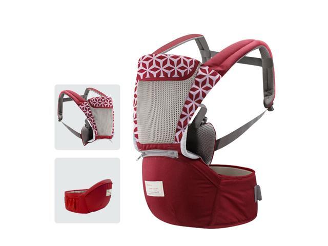 Baby Carrier with Hip Seat Breathable & Detachable Design Adjustable Strap Side Pockets Multifunctional Ergonomic Baby Safety Carriers Waist Stool