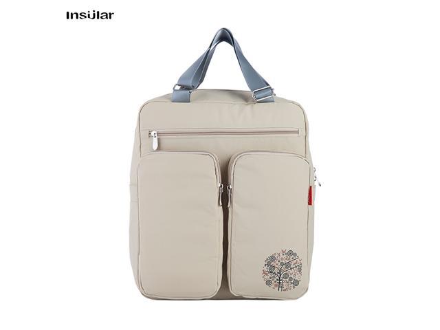 insular 8038 Multifunctional Mummy Tote Bag Large Capacity Baby Diaper Bag Backpack Portable Storage Bag with Stroller Strap Changing Mat Wet Bag