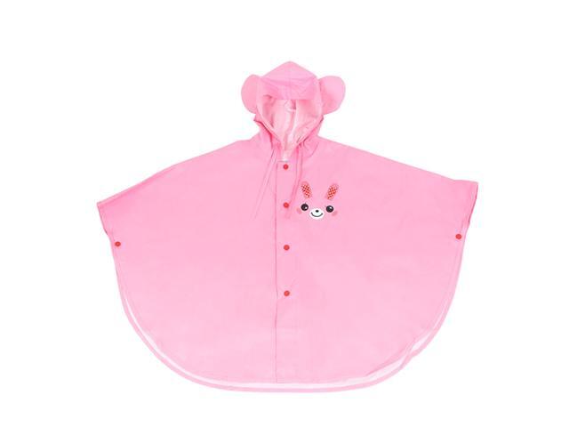 Kids Rain Poncho Hooded Boy Girl Cartoon Raincoat Cute Rain Jacket Children Rainwear Block Wind and Rain for Age 3-6
