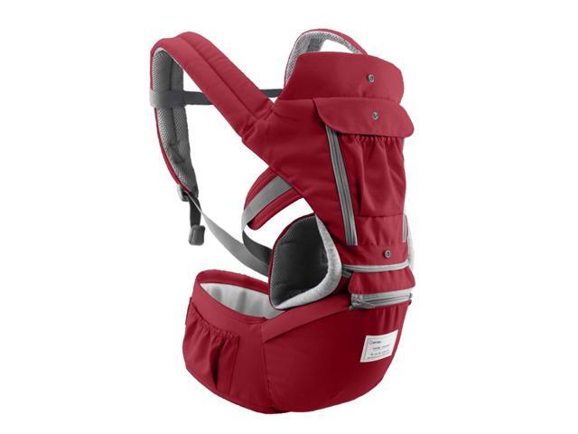 Baby Carrier with Hip Seat Breathable & Detachable Design Adjustable Strap Side Pockets Multifunctional Ergonomic Baby Safety Carriers Waist Stool