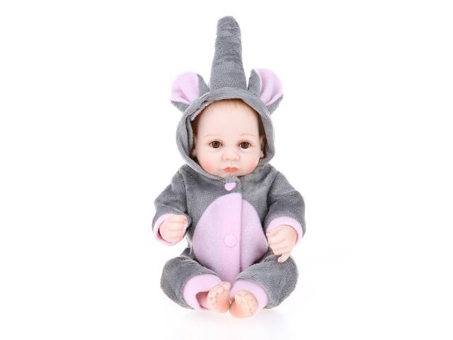 10inch 25cm Reborn Baby Doll Boy Full Silicone Princess Doll Baby Bath Toy With Clothes Lifelike Cute Gifts Toy Elephant