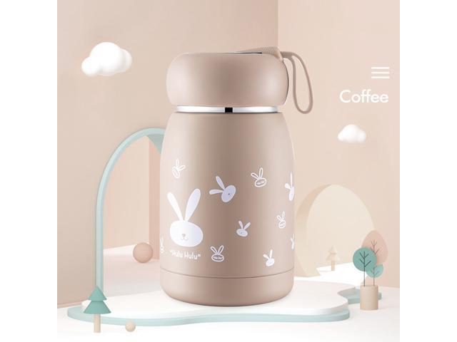 320ml Intelligent Vacuum Insulated Bottle Temperature Display Stainless Steel Vacuum Bottle Travel Mug with Easy Carry Strap for Hot & Cold