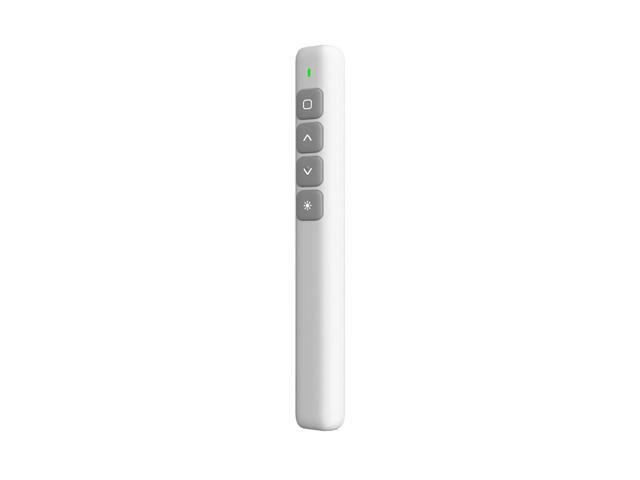 24GHz Wireless Presenter Remote Red Light Pointer Presentation Clicker Wireless Presenter PPT Flip Pen with USB Receiver White