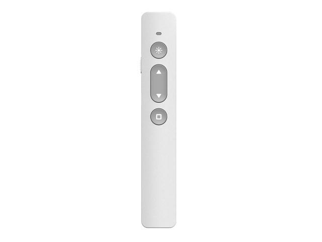 24GHz Wireless Presenter Remote Red Light Pointer Rechargeable Presentation Clicker Wireless Presenter USB PPT Flip Pen White