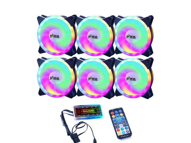 Computer Radiator Fan 12cm Case Cooling RGB Cool Lighting Efficient Heat Dissipation AURA SYNC Controller Three Option 6 Fans