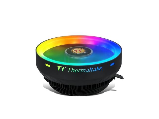 Thermaltake RGB CPU Air Cooler Push Configuration/Hydraulic Bearing/Aluminium Fin/Quite Operation for Intel/AMD Dynamic RGB Color