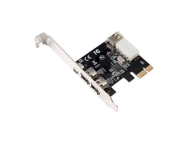 PCI-E to 1394 Adapter Card PCI-E x1 to 3-port DV High-definition Video Capture Card with 2*1394A 6Pin 1*1394A 4Pin Ports