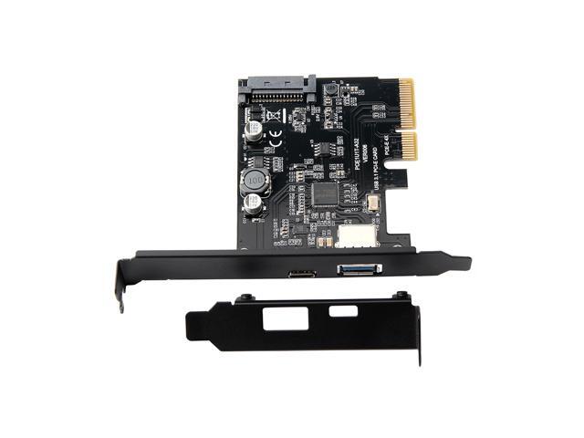 USB31 Expansion Card PCI-E x4 to Type-C Type-A Adapter Card Converter Card 10Gbps Transmission Rate ASM3142 Main Control Chip