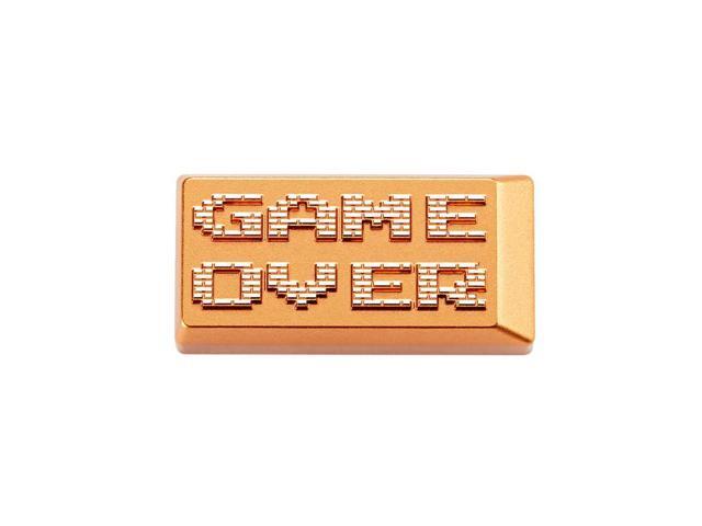 zomo gameover game over Artisan Keycap CNC anodized aluminum Compatible Cherry MX switch backspace gold colorway