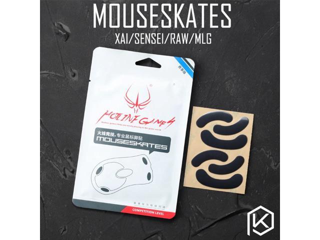 Hotline games 2 sets/pack competition level mouse feet skates gildes for steelseries sensei raw xai mlg 06mm thickness