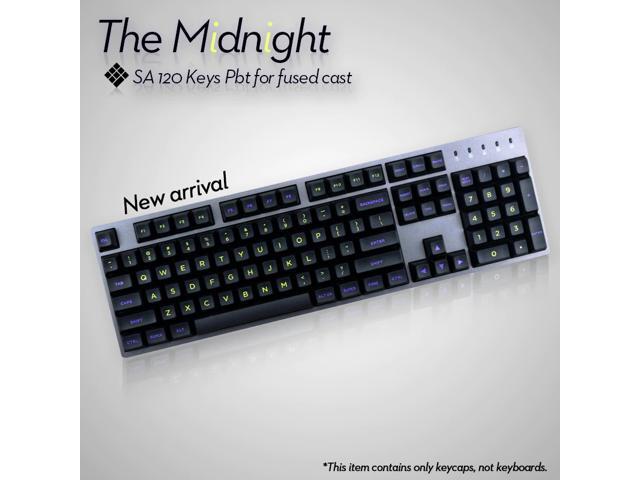 120 keys/set SA midnight PBT keycap for MX switches mechanical keyboard key cap radium carving