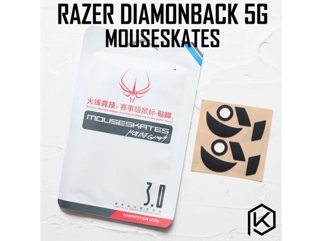 Hotline games 2 sets/pack competition level mouse feet skates gildes for razer diamonback 5g 06mm thickness